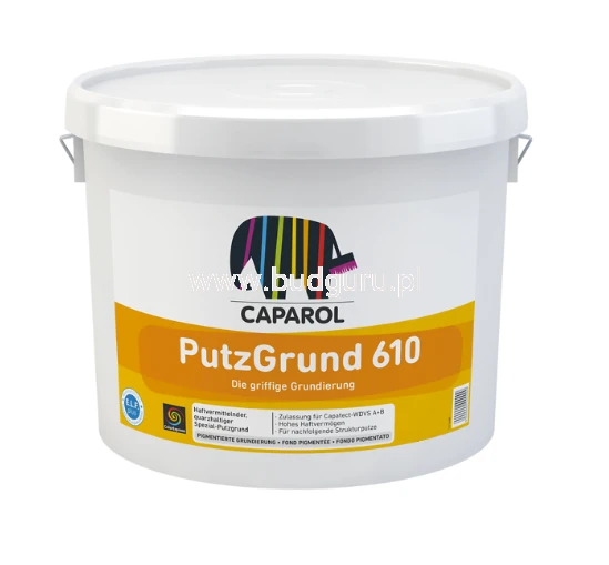 Caparol Putzgrund 610, grunt z piaskiem kwarcowym pod tynki, wiadro 25kg