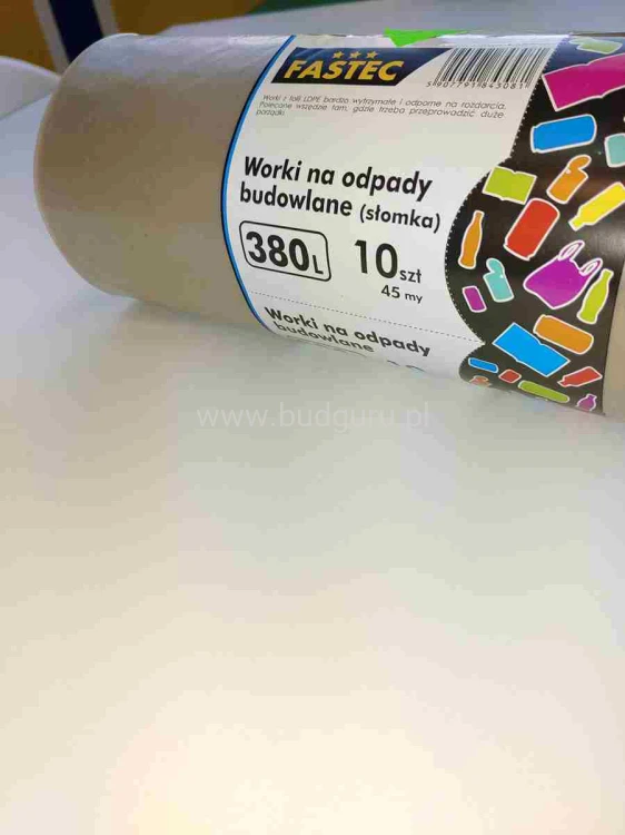 FASTEC Worki na styropian/wełnę 380l/10szt. 45my przezroczyste