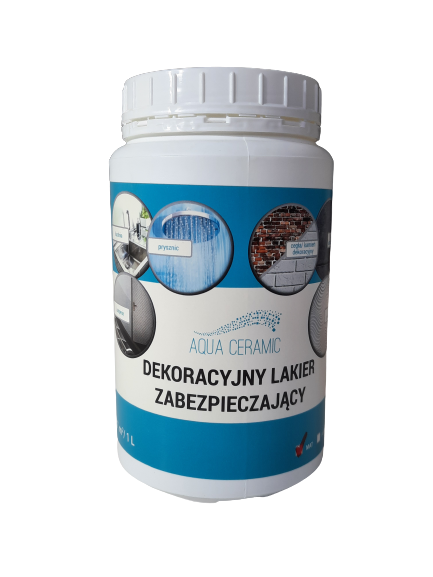 Lakier na ściany wewn. wodoodporny AQUA CERAMIC 1L półmat, Kafle w płynie