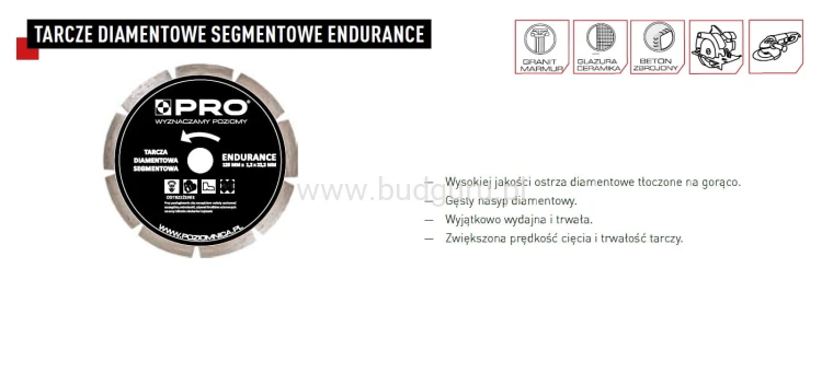 Tarcza diamentowa, segmentowa Endurance 125x7x1,2x22,2mm WT-DD-S125EN