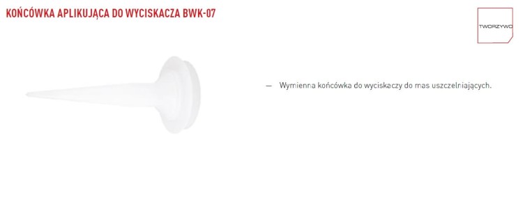 Końcówka aplikująca do wyciskacza, do mas