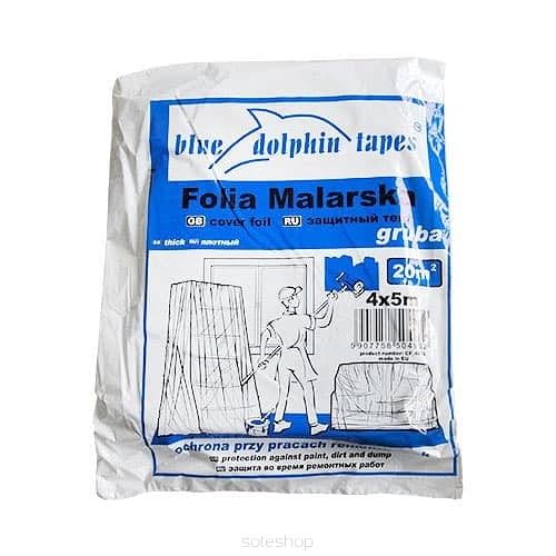 Folia Malarska 4x5m gruba Blue Dolphin