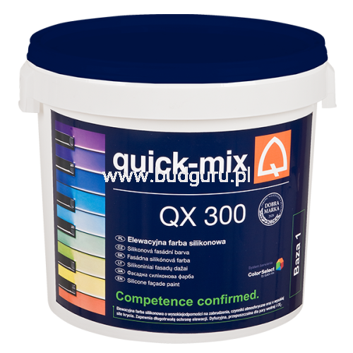 Quick-Mix QX 300, Farba silikonowa, 15L, biała