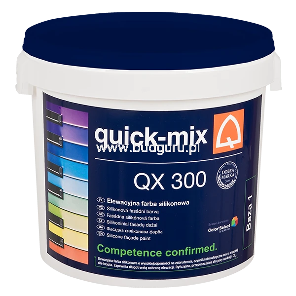 Quick-Mix QX 300, Farba silikonowa, 15L, biała