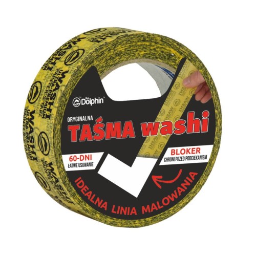 Taśma malarska Washi Tape 35mm x 50m 60UV, do odcinania kolorów