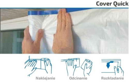 Folia malarska ochronna z taśmą papierową Storch Cover Quick