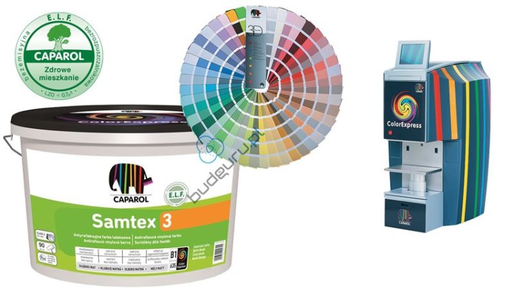 Caparol Samtex 3, ELF matowa farba lateksowa, antyrefleksyjna 10L biała