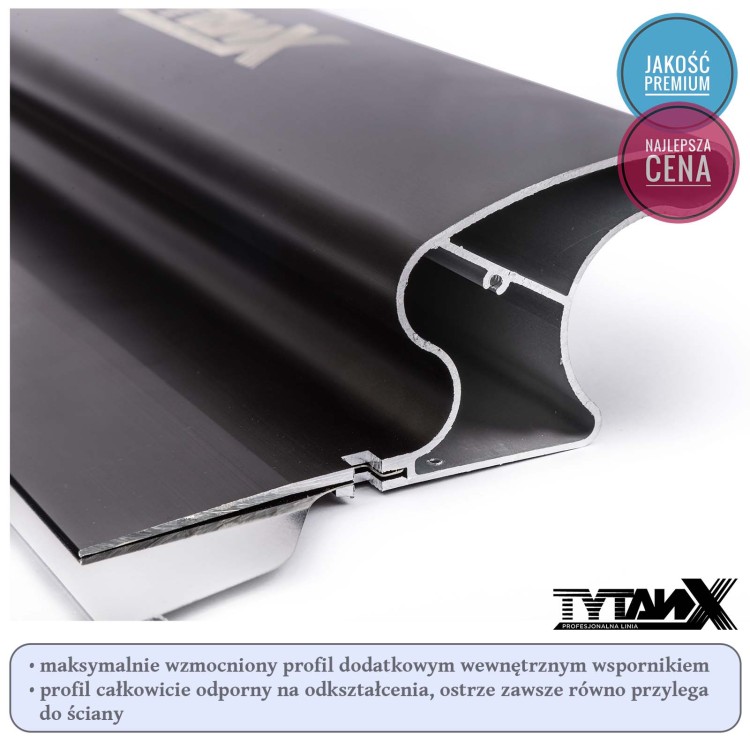 Zestaw noży do gładzi Tytanx 80,60,40,25 cm zestaw szpachli do gładzi, noże do gładzi