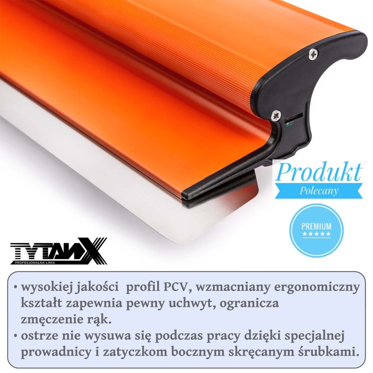 Zestaw noży do gładzi Tytanx [60,25cm] zestaw szpachli do gładzi, noże do gładzi