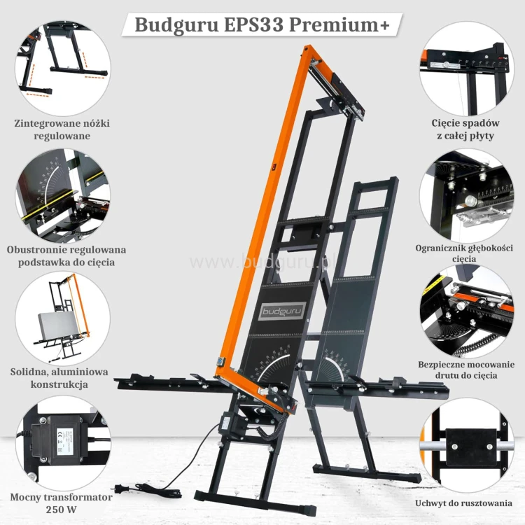 Topowa Maszyna do cięcia styropianu i styroduru XPS Budguru EPS33 Premium