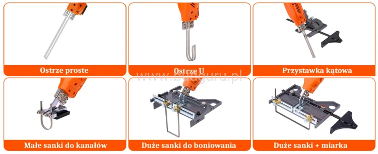 Nóż termiczny Budguru Knife Premium+, nóż do cięcia styropianu do 25 cm, do pracy ciągłej, moc 300W