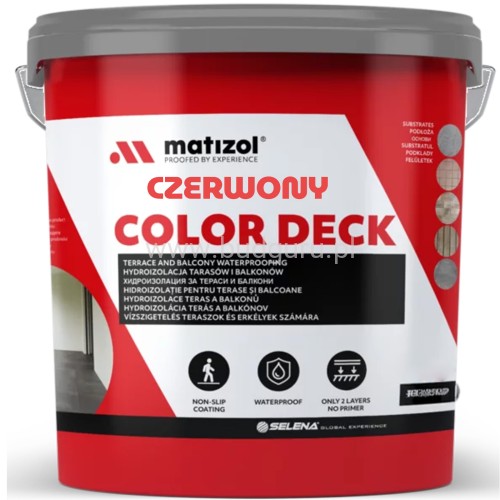 MATIZOL Color Deck, 5kg, czerwony - hydroizolacja na balkony, tarasy