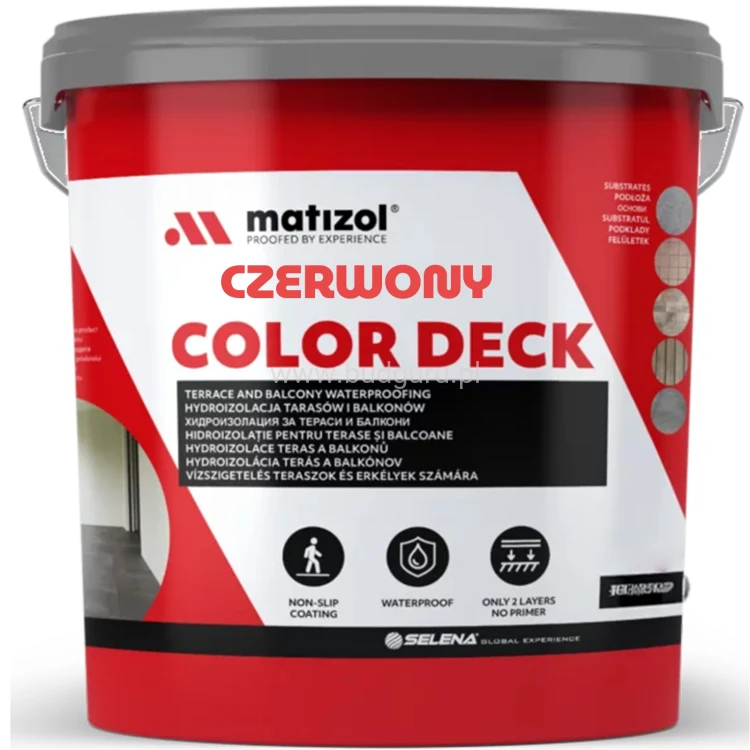 MATIZOL Color Deck, 5kg, czerwony - hydroizolacja na balkony, tarasy