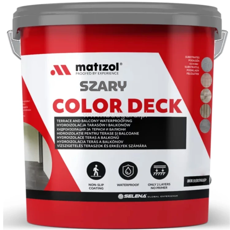 MATIZOL Color Deck, 10kg, szary - hydroizolacja na balkony, tarasy